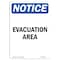 Signmission OSHA Notice, 5" Height, Evacuation Area Sign, 5" X 3.5", Portrait OS-NS-D-35-V-12183 - alternate 1